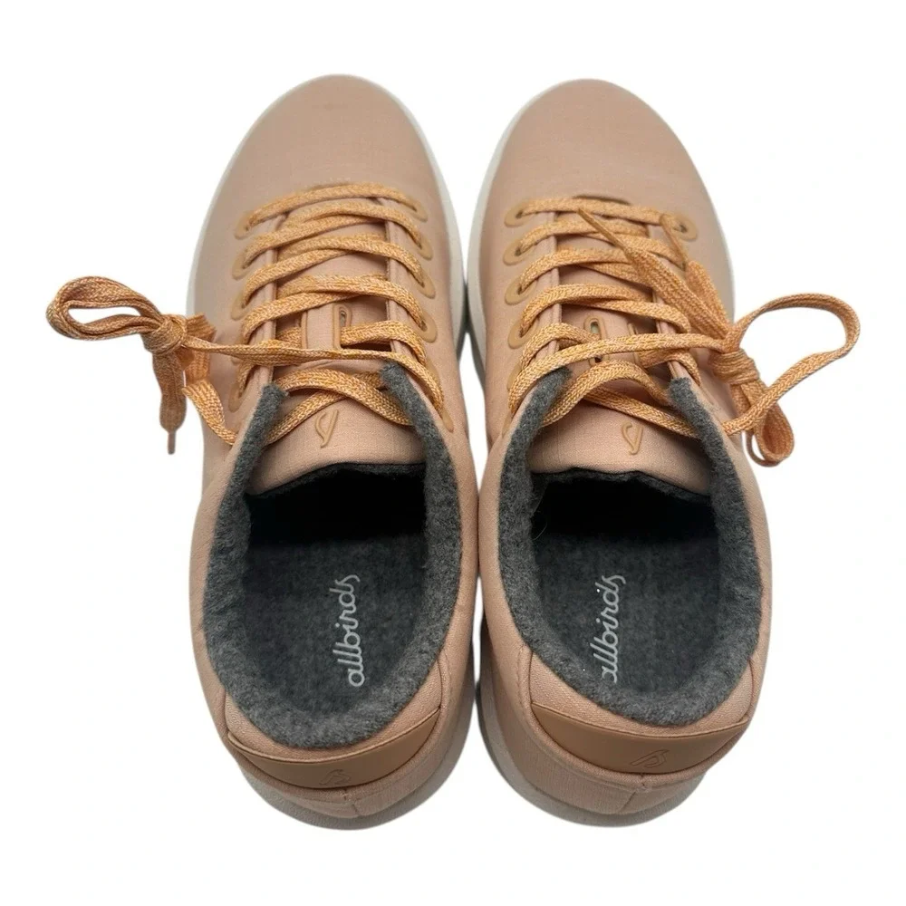 Allbirds Wool Piper Shoes Womens 9 Peach Orange Walking Sneakers Lace Up Comfort